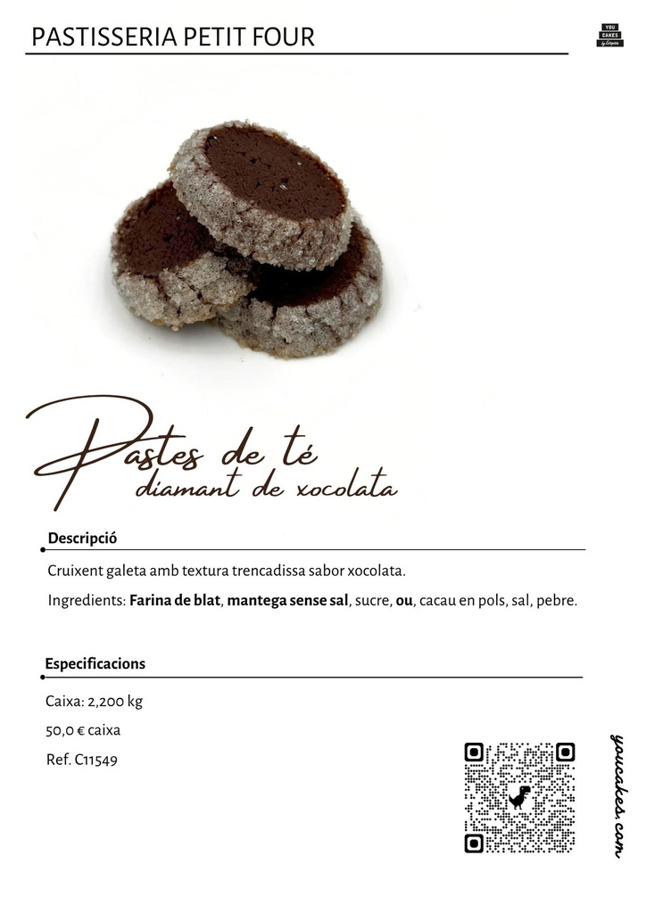 HRC Pastes de te: Diamant de xocolata kg