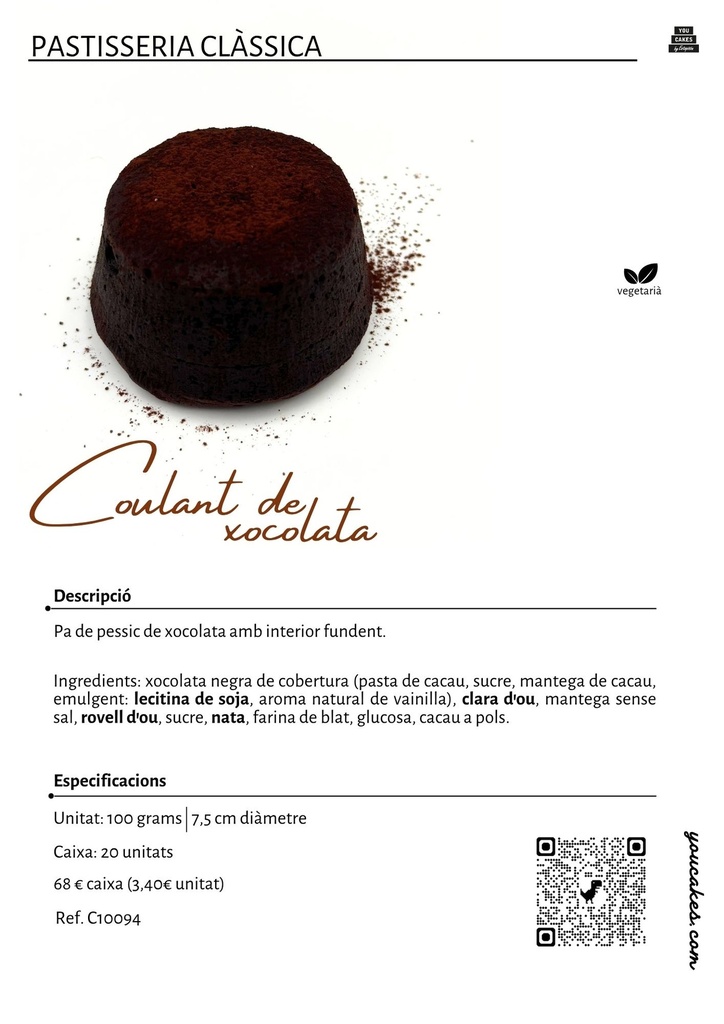 HRC Coulant de chocolate x20 uds.