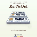 torró-bombó matrícula d'Andorra