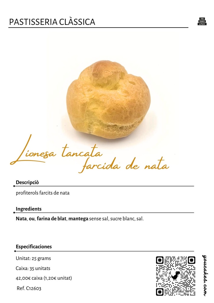 HRC Lionesa de nata Caixa 35 unitats