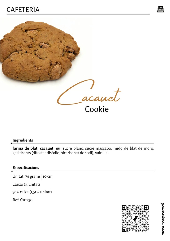 HRC Cookie clàssica cacauet caixa 24 unitats