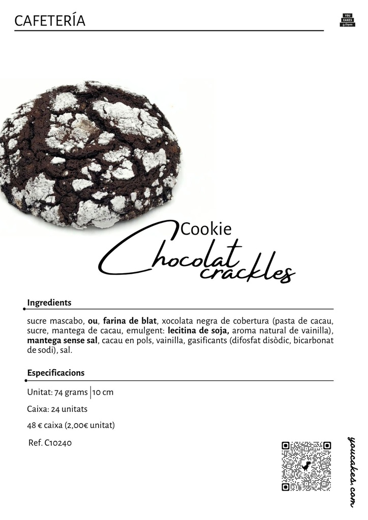 HRC Cookie clàssica chocolat crackles caixa 24 unitats