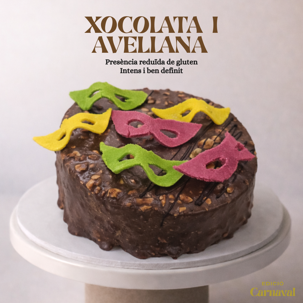 Pastís de xocolata i avellana