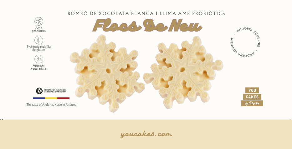 Flocs de neu de xocolata blanca i llima (6 unitats)