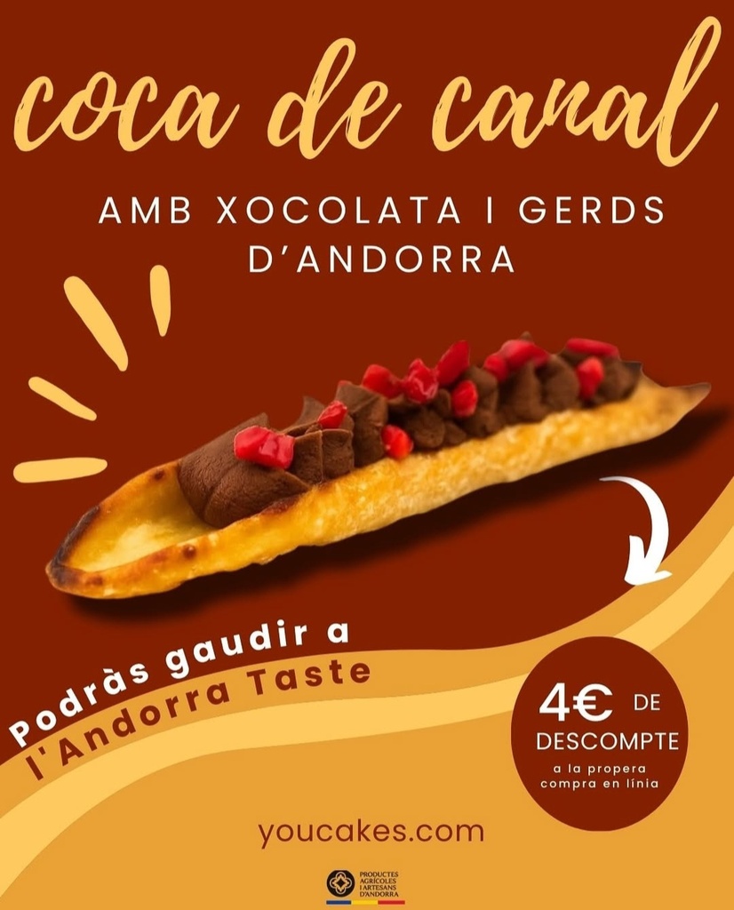 Coca de canal amb ganache de xocolata i melmelada de gerds del país - Andorra Taste 2025