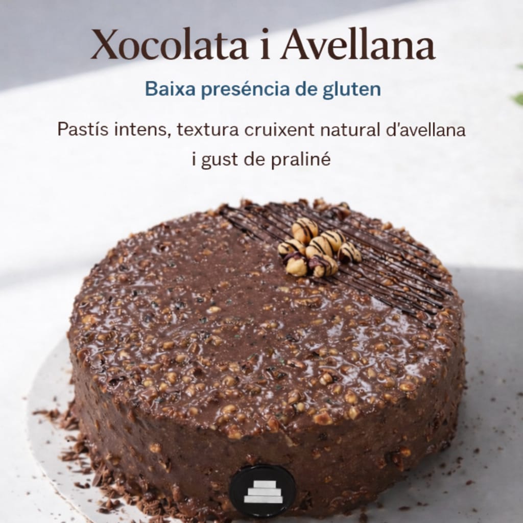 Pastís de xocolata i avellana