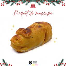 Porquet de massapà amb cireres