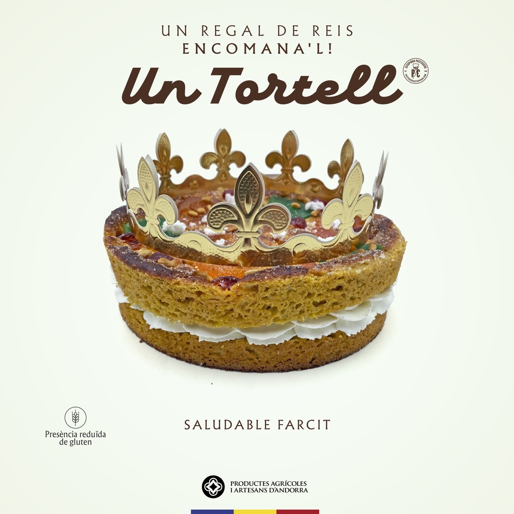 Tortell de Reis amb presència reduïda de gluten