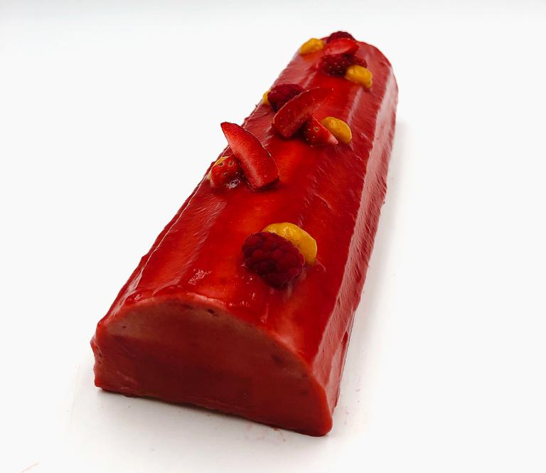 Tronc de Nadal de maduixa i fruites tropicals