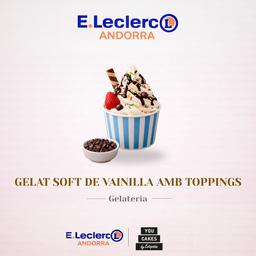 E.Leclerc -  Gelat soft de vainilla amb toppings